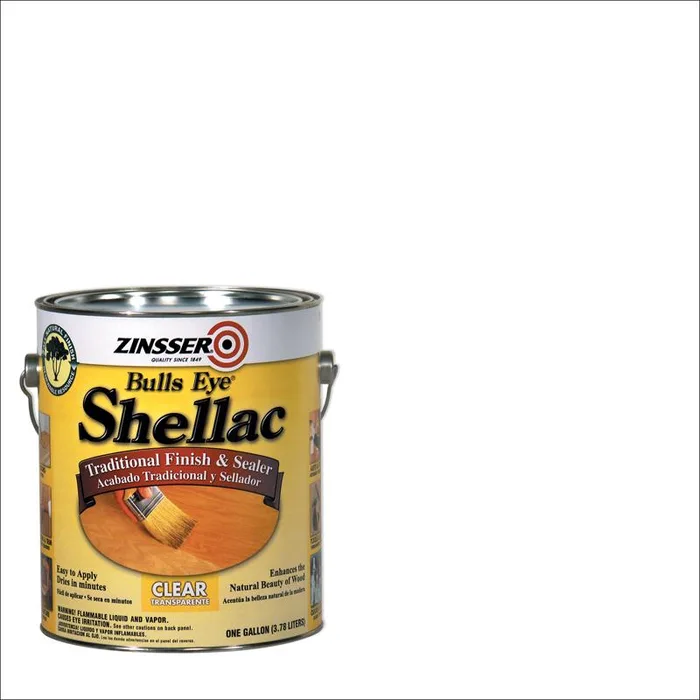 Zinsser Bulls Eye Gloss Clear Shellac-Based Shellac Finish and Sealer 1 gal (Pack of 2)