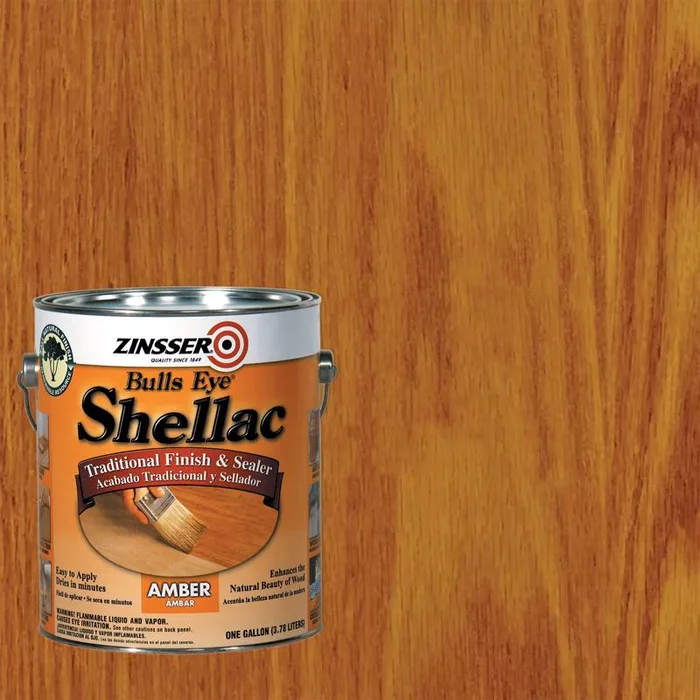 Zinsser Bulls Eye Gloss Amber Shellac-Based Shellac Finish and Sealer 1 gal (Pack of 2)