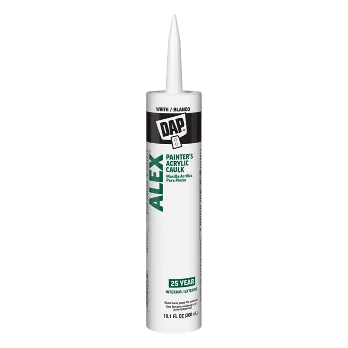 DAP Alex White Acrylic Latex Painter's Caulk 10.1 oz (Pack of 12)