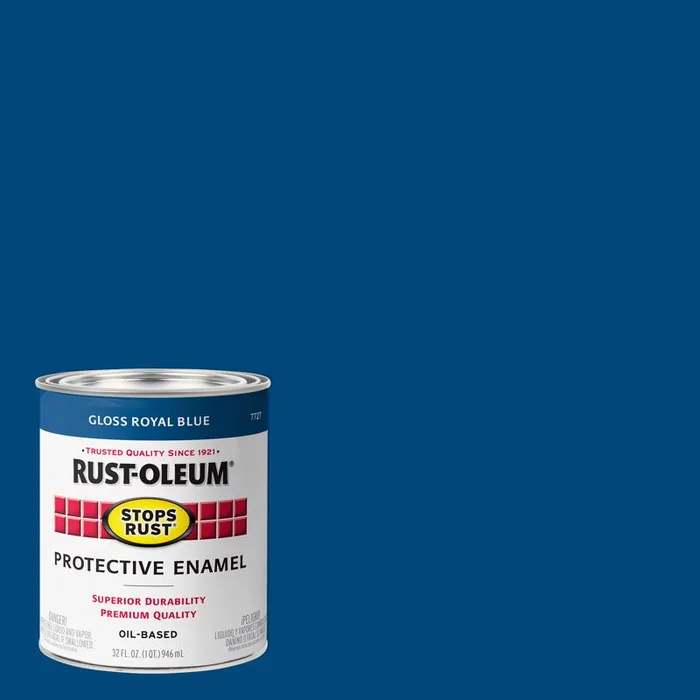 Rust-Oleum Stops Rust Indoor and Outdoor Gloss Royal Blue Oil-Based Protective Paint 1 qt (Pack of 2)