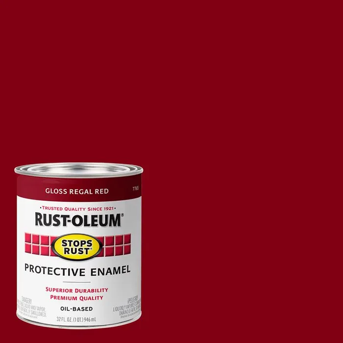 Rust-Oleum Stops Rust Indoor and Outdoor Gloss Regal Red Oil-Based Protective Paint 1 qt (Pack of 2)