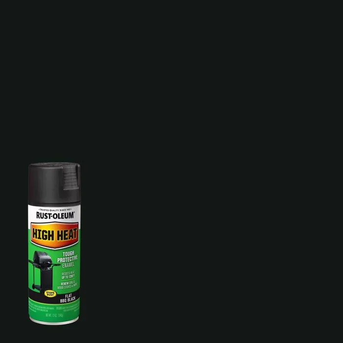 Rust-Oleum Specialty Flat Bar-B-Que Black High Heat Spray Paint 12 oz (Pack of 6)