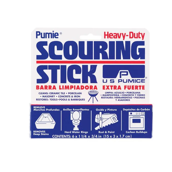 US Pumice Pumie Heavy Duty Scouring Stick For Bath/Toilet 6 in. L 1 pk (Pack of 12)