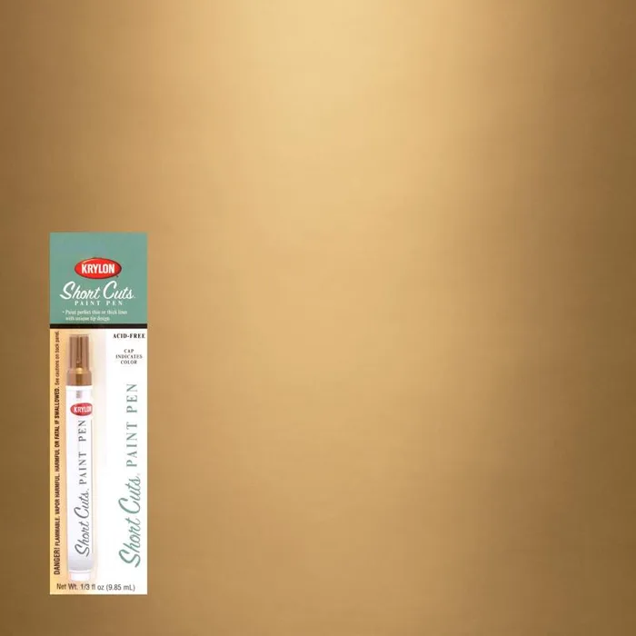 Krylon Short Cuts Gold Leaf Paint Pen Interior 0.33 oz (Pack of 6)