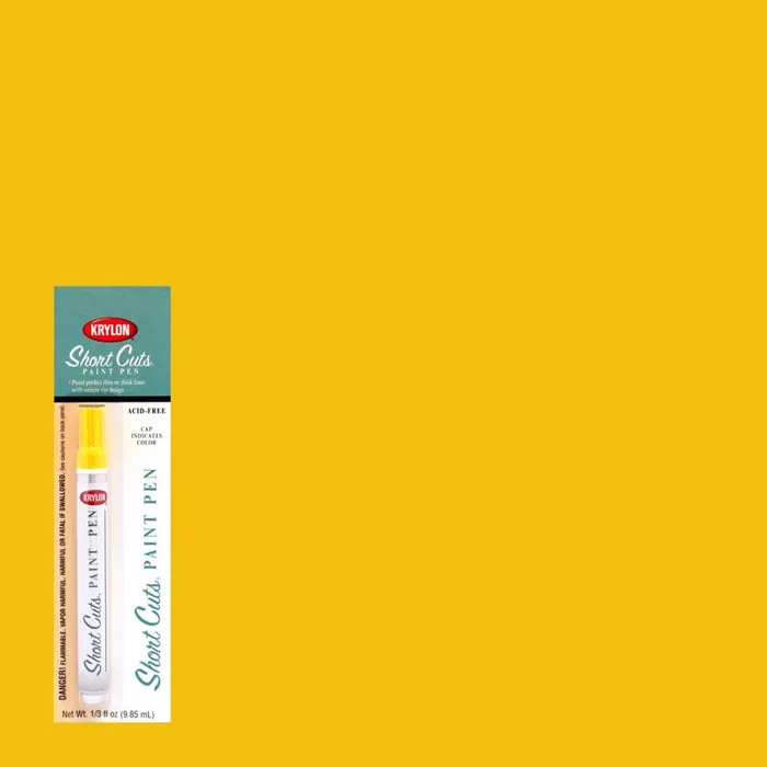 Krylon Short Cuts Sun Yellow Paint Pen Interior 0.33 oz (Pack of 6)