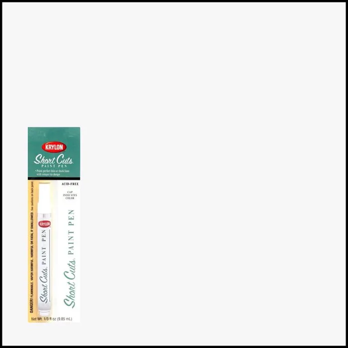 Krylon Short Cuts Gloss White Paint Pen Interior 0.33 oz (Pack of 6)