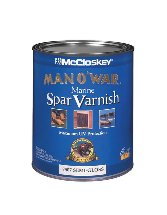 McCloskey Man O' War Semi-Gloss Clear Marine Spar Varnish 1 qt (Pack of 4)