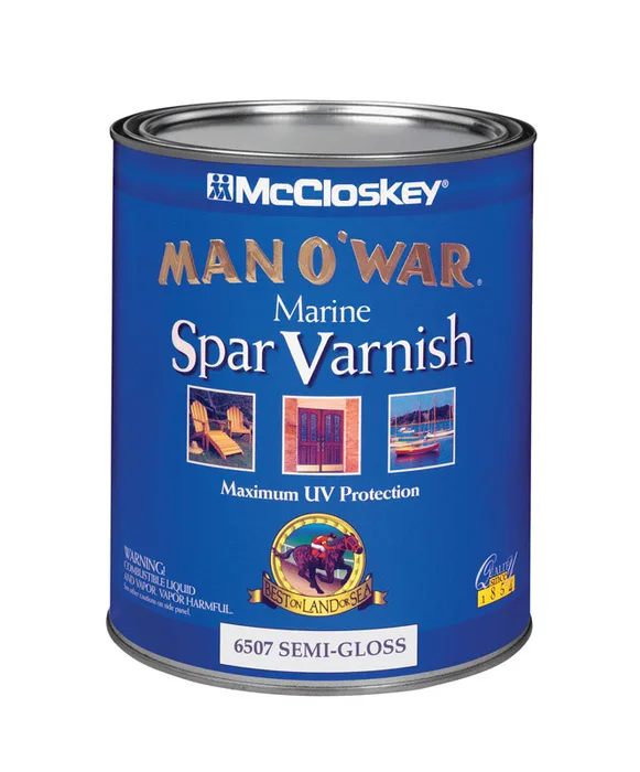 McCloskey Man O' War Semi-Gloss Clear Marine Spar Varnish 1 qt (Pack of 4)