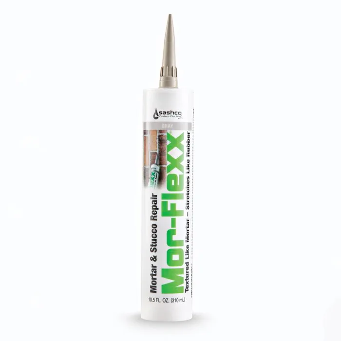 Sashco Mor-Flexx Gray Elastomeric Acrylic Latex Mortar and Stucco Repair Caulk 10.5 oz (Pack of 12)