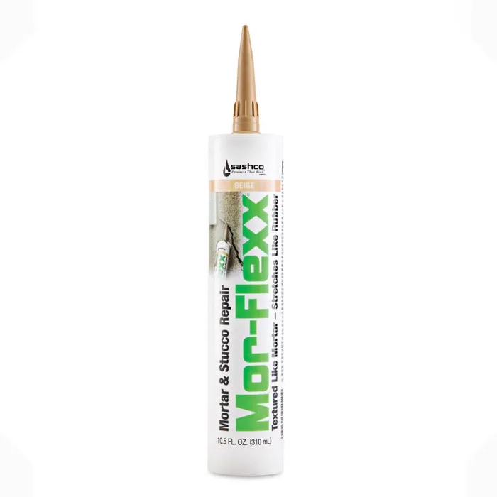 Sashco Mor-Flexx Beige Elastomeric Acrylic Latex Mortar and Stucco Repair Caulk 10.5 oz (Pack of 12)