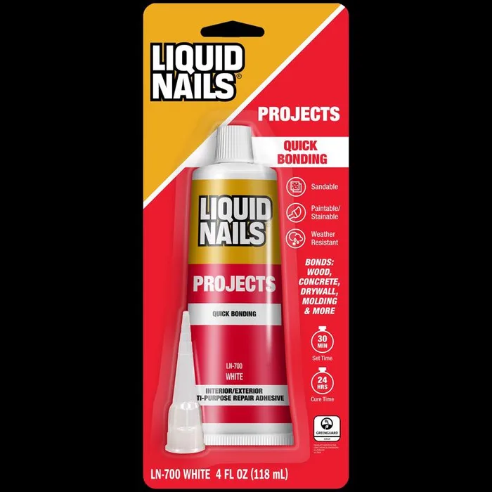 Liquid Nails Small Projects High Strength Latex White Adhesive 4 oz (Pack of 6)