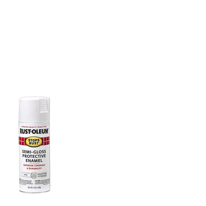 Rust-Oleum Stops Rust Semi-Gloss White Spray Paint 12 oz (Pack of 6)