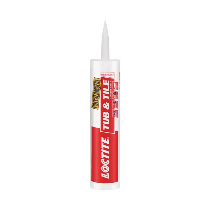 Loctite Polyseamseal White Acrylic Latex Tub and Tile Adhesive Caulk 10 oz (Pack of 12)