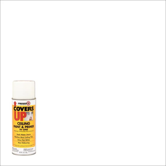 Zinsser Covers Up White Flat Solvent-Based Acrylic Ceiling Paint and Spray Primer 13 oz (Pack of 6)