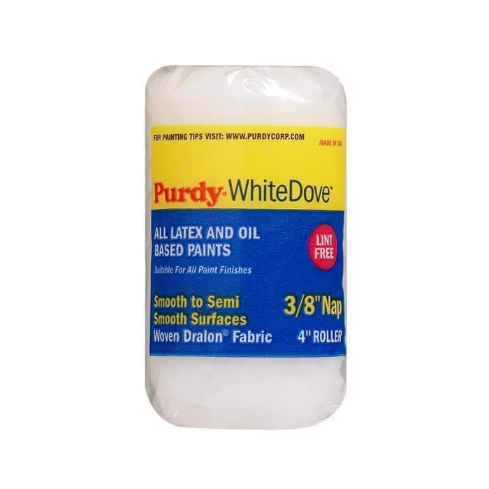 Purdy White Dove Woven Fabric 4 in. W X 3/8 in. Jumbo Mini Paint Roller Cover 1 pk
