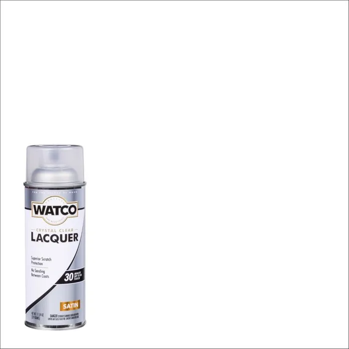 WATCO Satin Clear Oil-Based Alkyd Wood Finish Lacquer Spray 11.25 oz (Pack of 6)