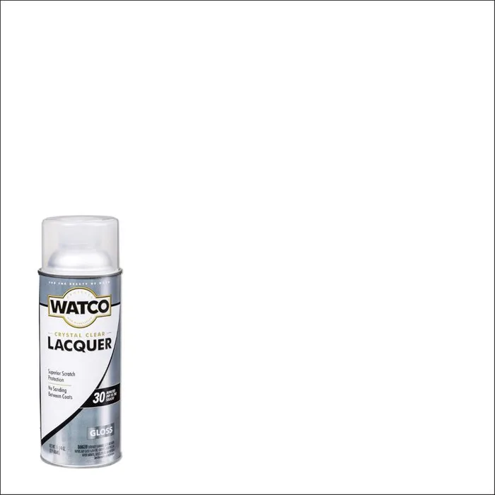 WATCO Gloss Clear Oil-Based Alkyd Wood Finish Lacquer Spray 11.25 oz (Pack of 6)
