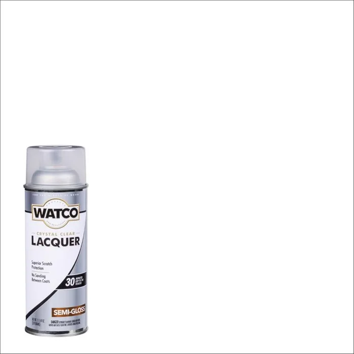 WATCO Semi-Gloss Clear Oil-Based Alkyd Wood Finish Lacquer Spray 11.25 oz (Pack of 6)