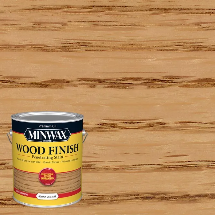 Minwax Wood Finish Semi-Transparent Golden Oak Oil-Based Penetrating Wood Stain 1 gal (Pack of 2)
