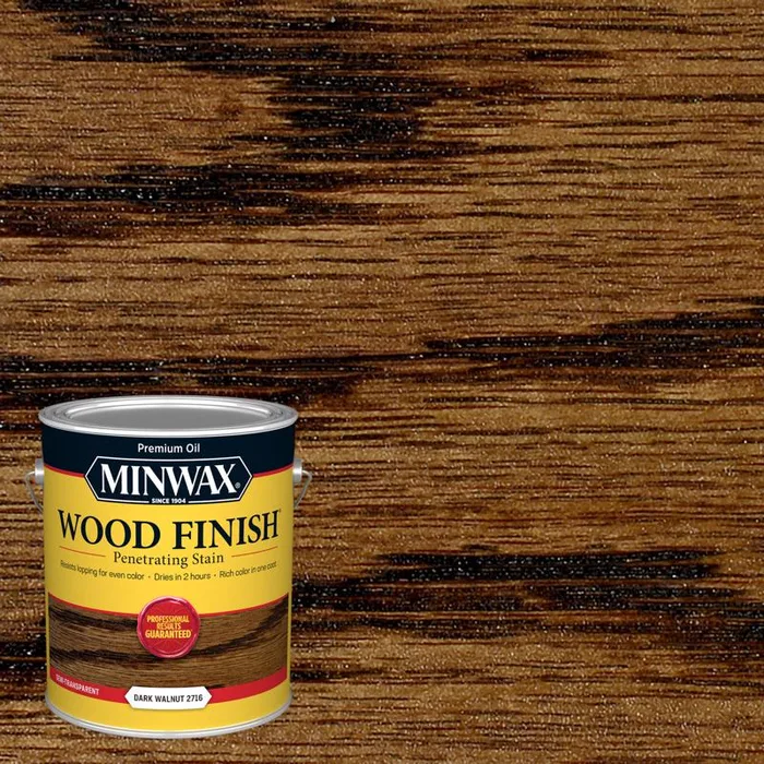 Minwax Wood Finish Semi-Transparent Dark Walnut Oil-Based Penetrating Wood Stain 1 gal (Pack of 2)