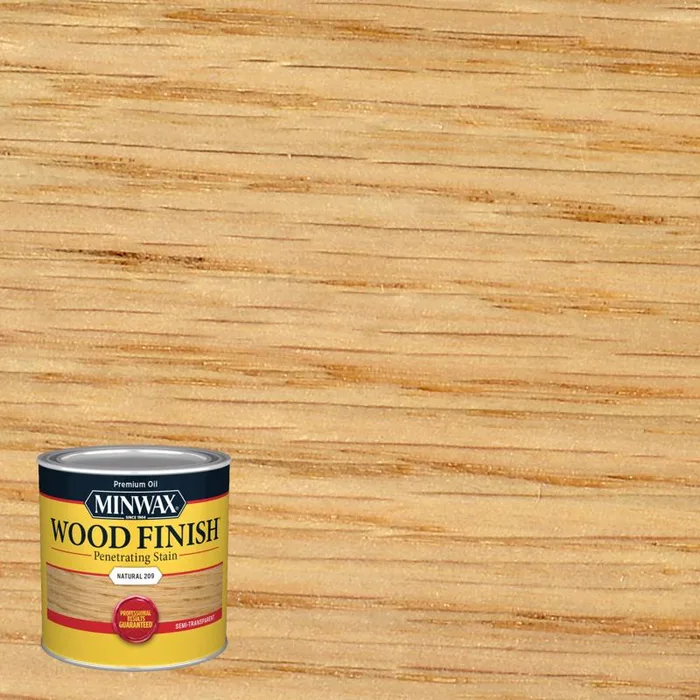 Minwax Wood Finish Semi-Transparent Natural Oil-Based Penetrating Wood Stain 1/2 pt (Pack of 4)