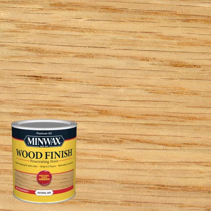 Minwax Wood Finish Semi-Transparent Natural Oil-Based Penetrating Wood Stain 1 qt (Pack of 4)