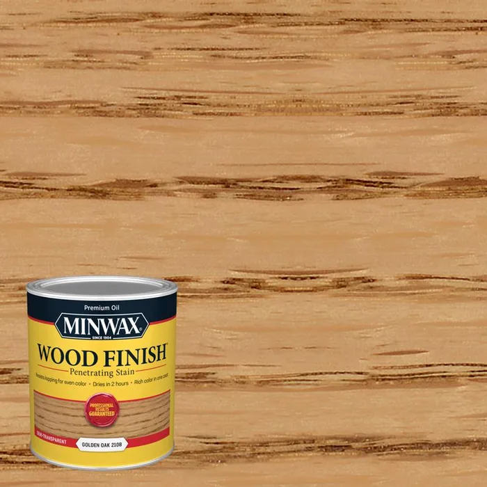 Minwax Wood Finish Semi-Transparent Golden Oak Oil-Based Penetrating Wood Stain 1 qt (Pack of 4)