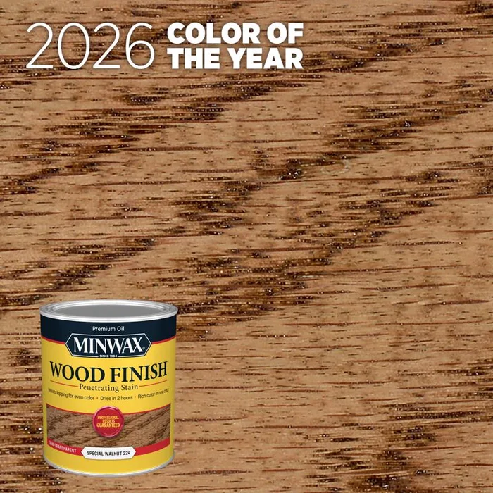 Minwax Wood Finish Semi-Transparent Special Walnut Oil-Based Penetrating Wood Stain 1 qt (Pack of 4)