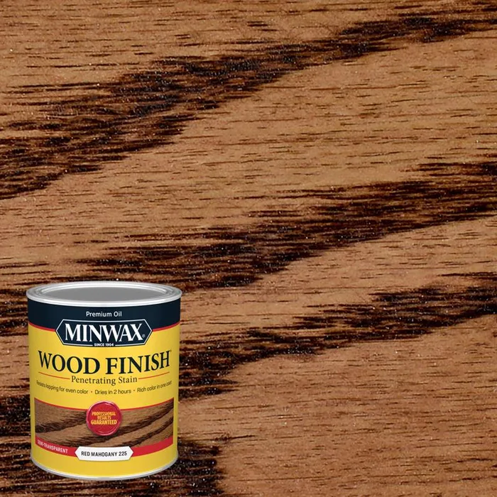 Minwax Wood Finish Semi-Transparent Red Mahogany Oil-Based Penetrating Wood Stain 1 qt (Pack of 4)