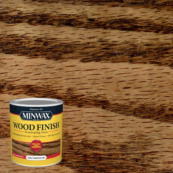 Minwax Wood Finish Semi-Transparent Early American Oil-Based Penetrating Wood Stain 1 qt (Pack of 4)