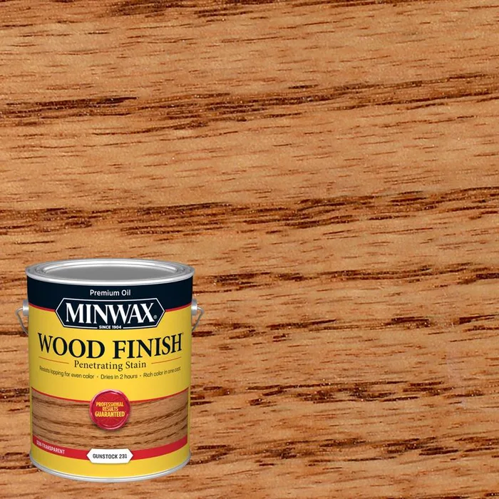 Minwax Wood Finish Semi-Transparent Gunstock Oil-Based Penetrating Wood Stain 1 gal (Pack of 2)