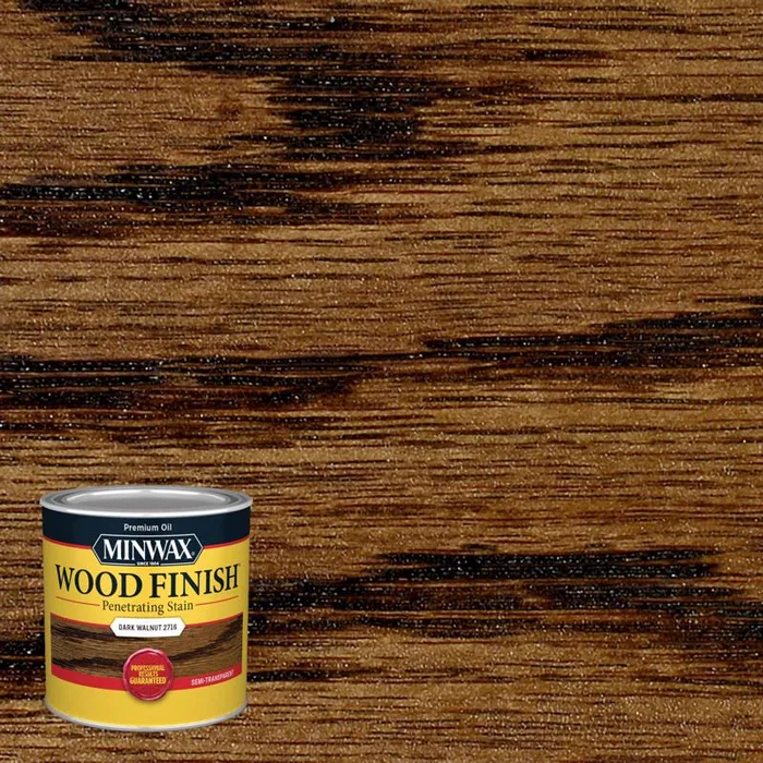 Minwax Wood Finish Semi-Transparent Dark Walnut Oil-Based Penetrating Wood Stain 1/2 pt (Pack of 4)