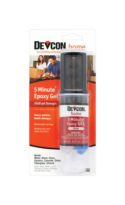 Devcon 5 Minute High Strength Cream Epoxy Gel 0.84 oz (Pack of 6)