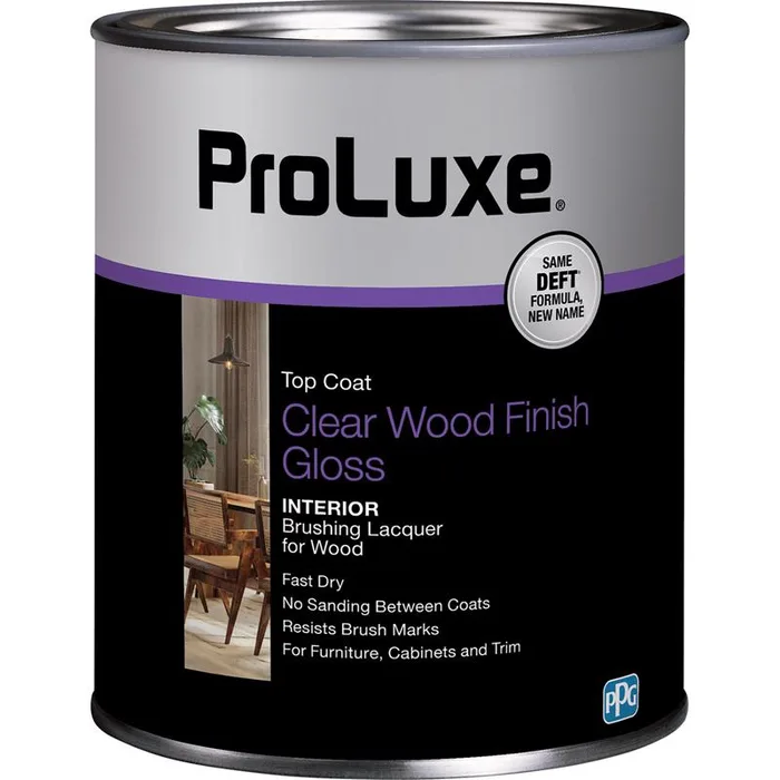 ProLuxe Gloss Clear Oil-Based Alkyd Brushing Lacquer 1 qt (Pack of 4)