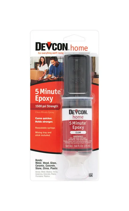 Devcon 5 Minute High Strength Clear Epoxy 0.84 oz (Pack of 6)