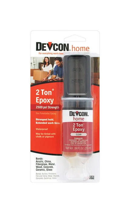 Devcon 2 Ton High Strength Clear Epoxy 0.84 oz (Pack of 6)