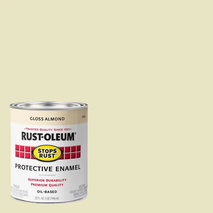 Rust-Oleum Stops Rust Indoor and Outdoor Gloss Almond Oil-Based Protective Paint 1 qt (Pack of 2)