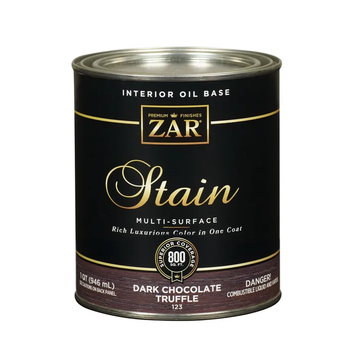 ZAR Semi-Transparent Dk Chocolate Truffle Oil-Based Polyurethane Wood Stain 1 qt (Pack of 4)