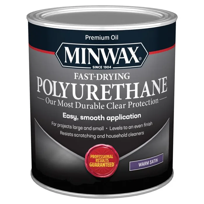 Minwax Satin Clear Oil-Based Fast-Drying Polyurethane 1 qt (Pack of 4)