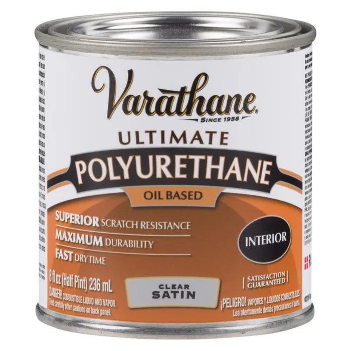 Varathane Premium Satin Clear Oil-Based Polyurethane 0.5 pt (Pack of 4)