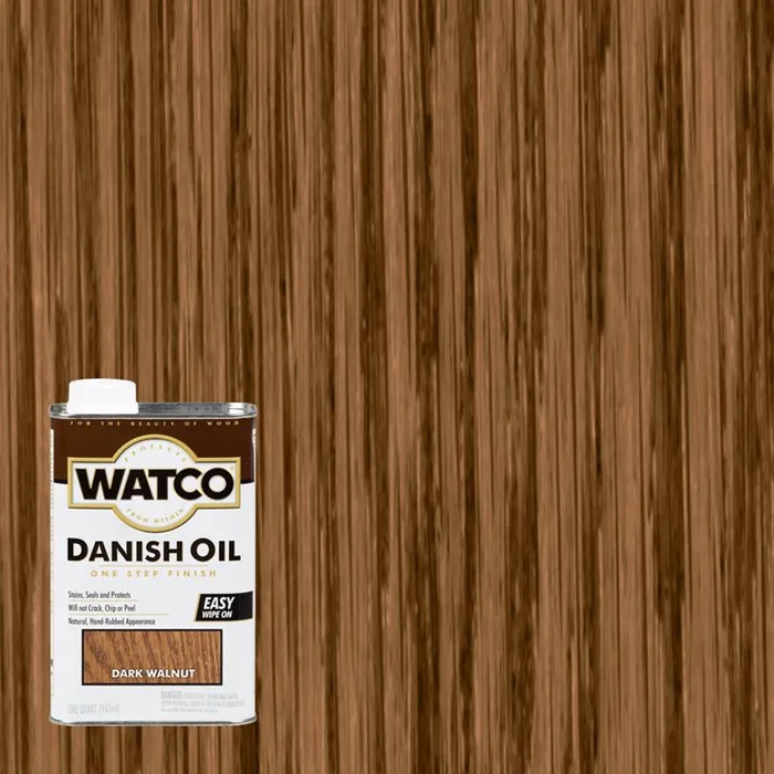 WATCO Transparent Dark Walnut Oil-Based Danish Oil 1 qt (Pack of 6)