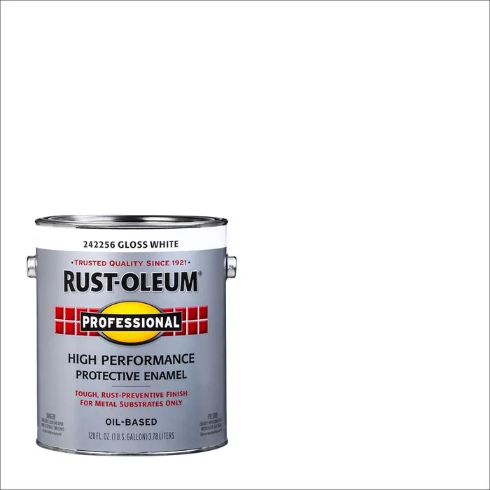 Rust-Oleum Professional Indoor and Outdoor Gloss White Oil-Based Protective Paint 1 gal (Pack of 2)