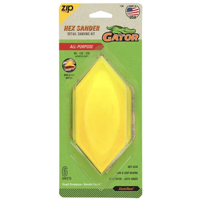 Gator Zip 3 in. W X 6 in. L Assorted Assorted Grit Sanding Block Kit