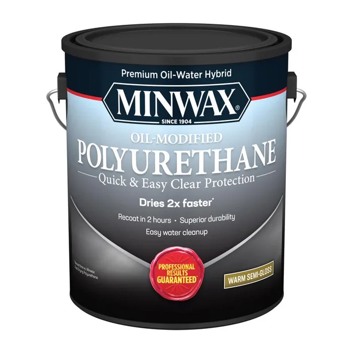 Minwax Oil-Modified Semi-Gloss Clear Water-Based Polyurethane 1 gal (Pack of 2)