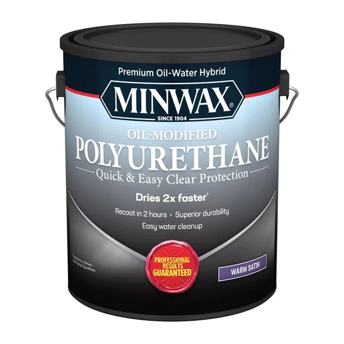 Minwax Oil-Modified Satin Clear Water-Based Polyurethane 1 gal (Pack of 2)