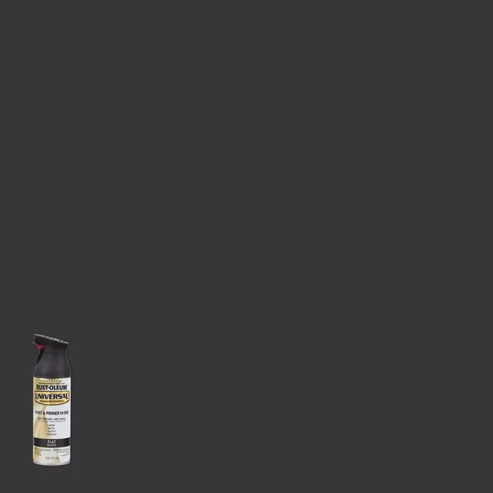 Rust-Oleum Universal Flat Black Spray Paint 12 oz (Pack of 6)