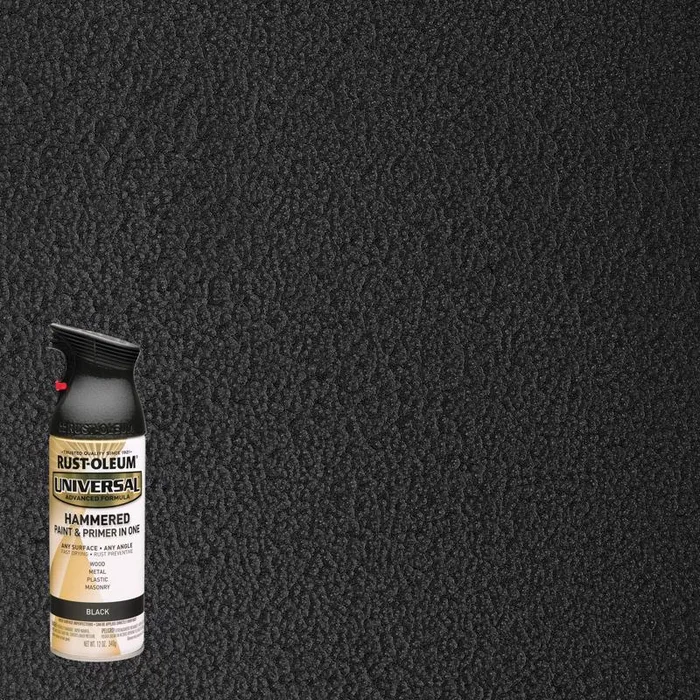 Rust-Oleum Universal Hammered Black Spray Paint 12 oz (Pack of 6)