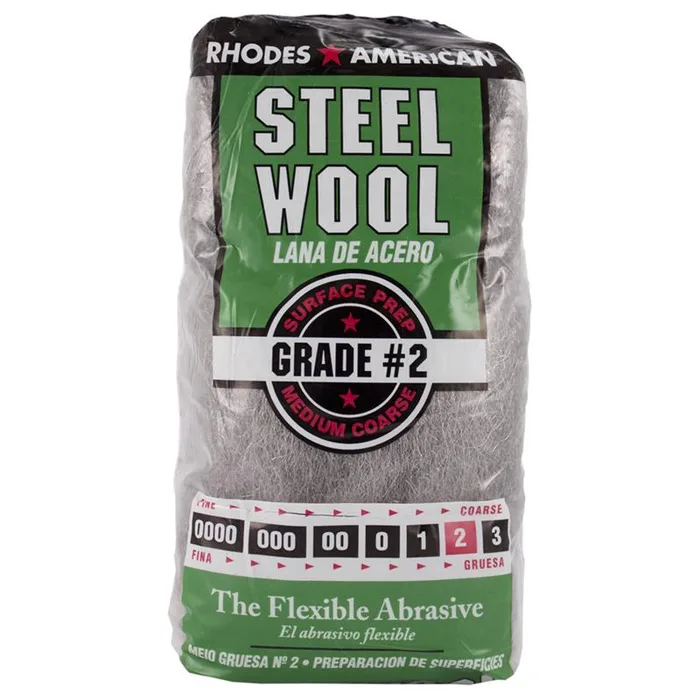 Rhodes American 2 Grade Medium/Coarse Steel Wool Pad 12 pk (Pack of 6)