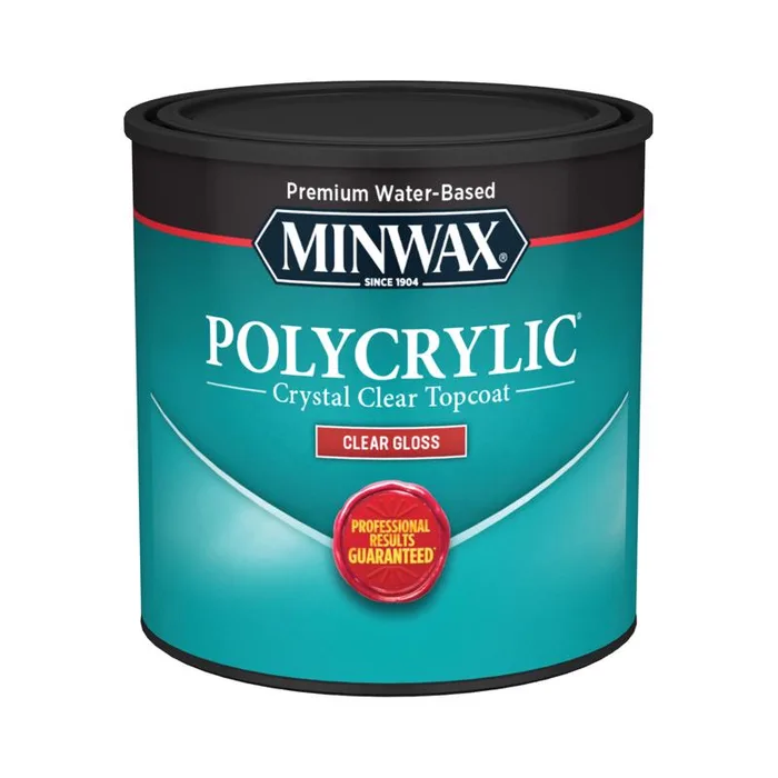 Minwax Polycrylic Gloss Clear Water-Based Polyurethane 0.5 pt (Pack of 4)