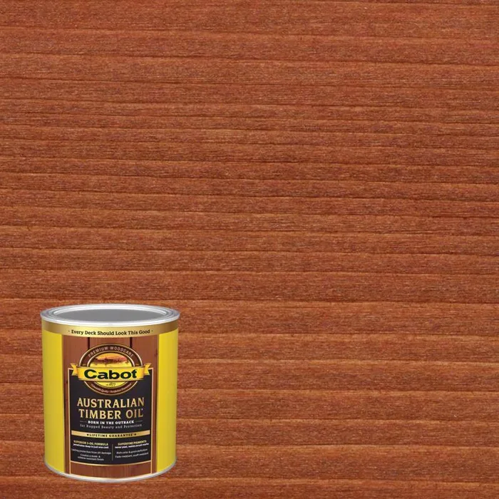 Cabot Australian Timber Oil Transparent Jarrah Brown Oil-Based Penetrating Oil Australian Timber Oil (Pack of 4)